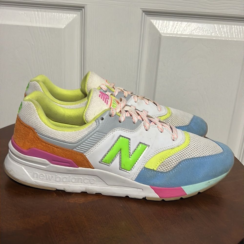 NEW BALANCE  997H‎ Sneakers WHITE PASTEL MULTI Women 11 - EXCELLENT - Rare! - Picture 4 of 14